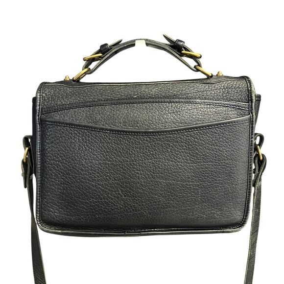 Vintage Dooney & Bourke All-Weather Leather Black Carrier Large Shoulder bag - Picture 4 of 14